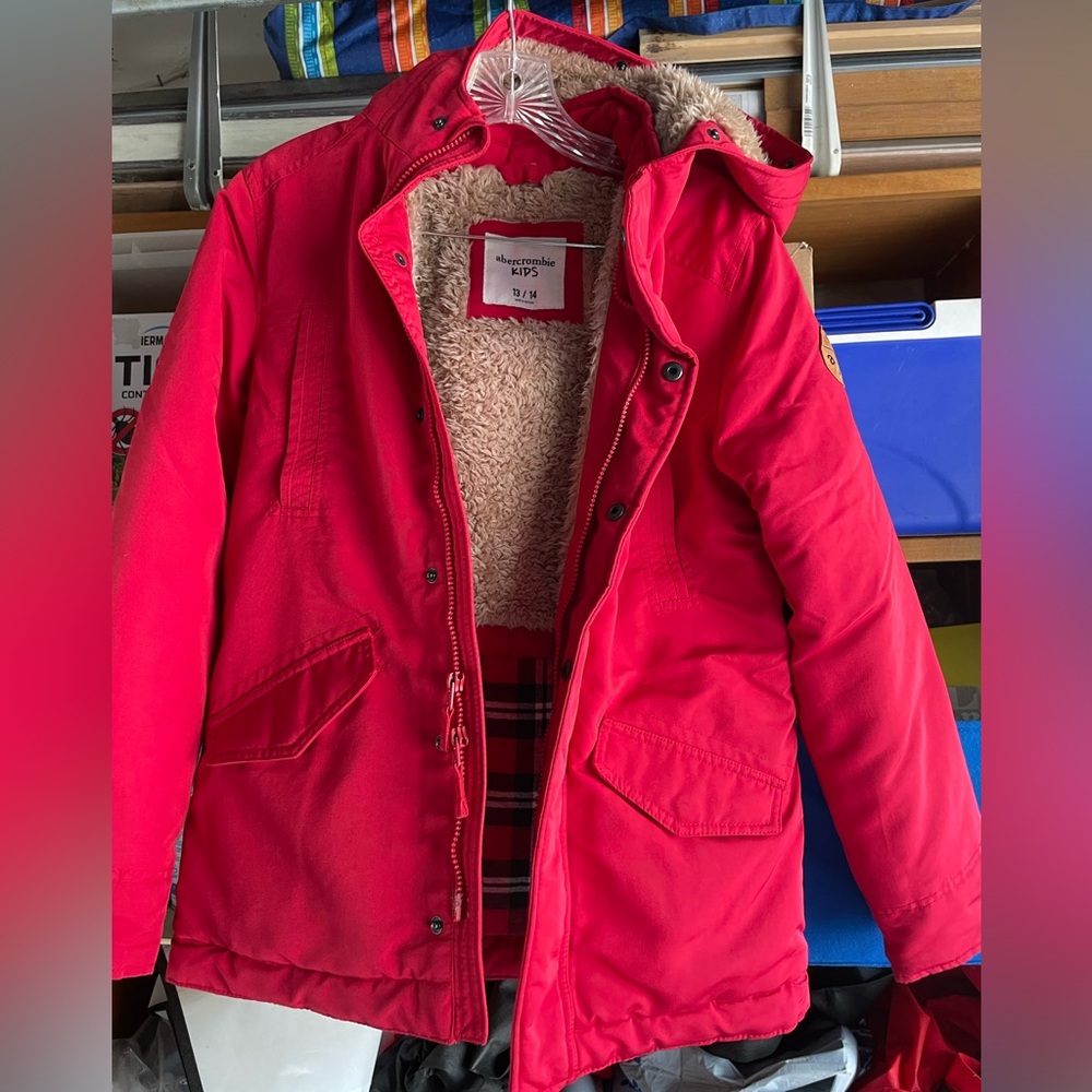 Abercrombie Kids Red Fleece Jacket